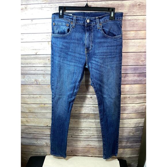 Levis Big E Jeans Mens 31 x 32 * Premium Denim Blue 5 Pocket Tapered Logo - Picture 3 of 10